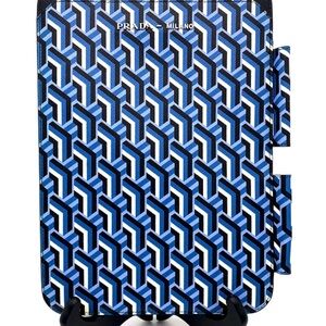 NWT Prada Blue and Black Geometric Tablet Sleeve, IPad case!